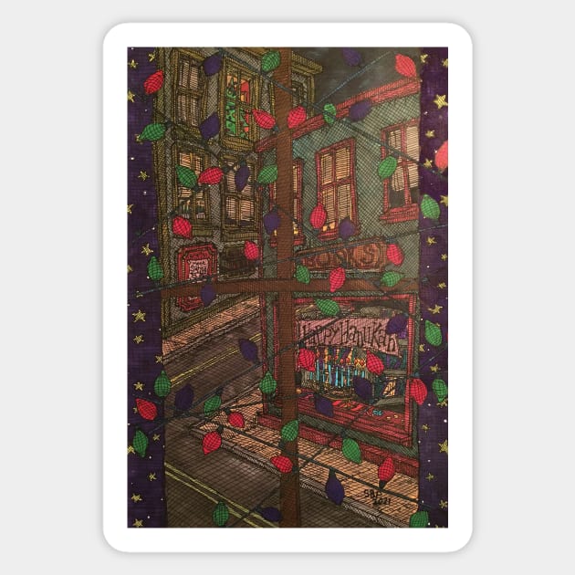 holiday window Sticker by SETH BOND PERRY - SBP ART
